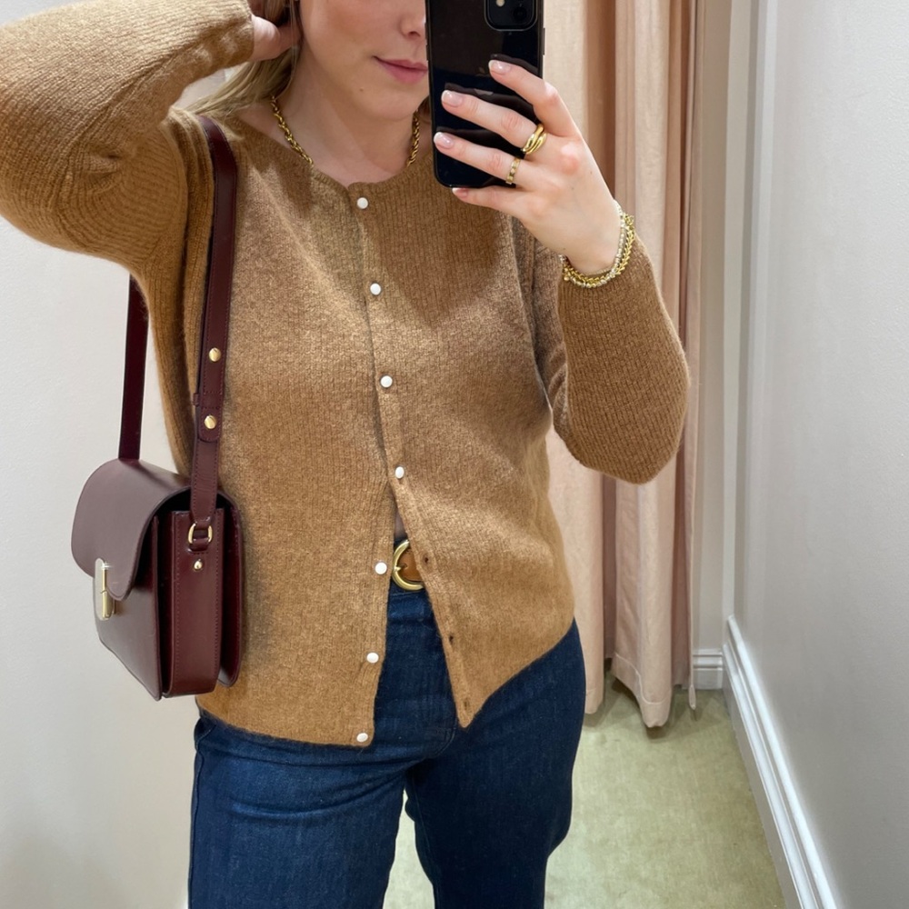 🐪🍂Sezane Gaspard in Camel Women's Cardigan Sweater
